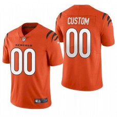 Custom Cincinnati Bengals Jersey Men's New Orange Limited New Orange Vapor Untouchable 2021